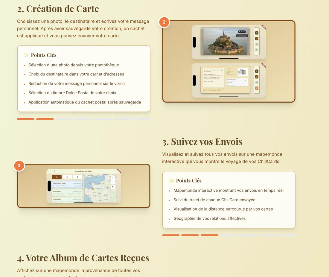 Aperçu de l'application ChillCards